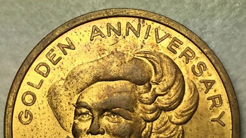 1953 FALSTAFF BEER GOLDEN ANNIVERSARY BRONZE MEDAL 1903-1953 - Picture 2 of 7