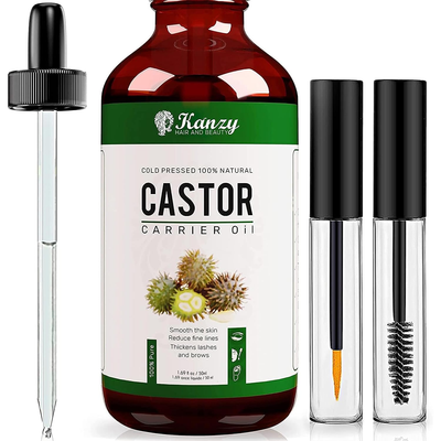 Bio Rizinusöl Kaltgepresst 60ml - Für Schnelleres Haarwachstum, Kräftigere Wimpern & Gesunde Haut