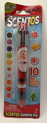 Scentos Scented Rainbow Pen 10 Scented Colors Santa Christmas Collectible NEW