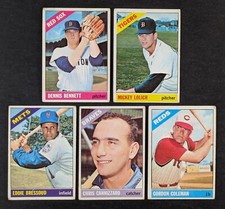 1966 Topps Baseball Lot 5 Cards Semi High Numbers