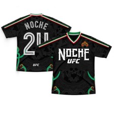 NEW Men's Size M UFC Noche Futbol Soccer Jersey Black 2024 Snake The Sphere