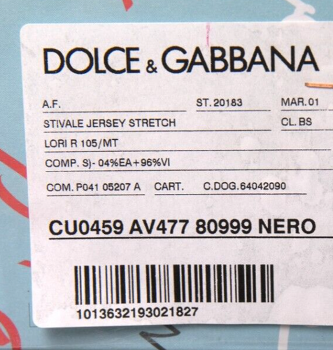 DOLCE & GABBANA Shoes Black Stiletto Heels Mid Calf Boots EU40 / US9.5 960usd - Picture 11 of 11