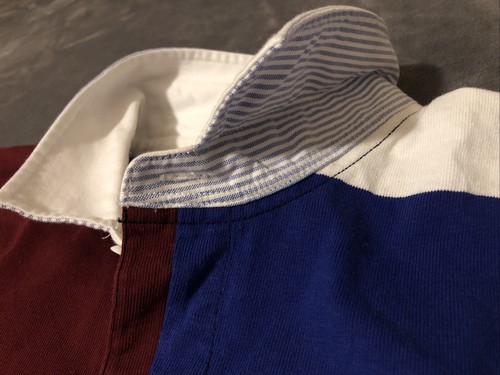 Polo Ralph Lauren uomo colorblock rugby manica lunga logo scarabocchiato taglia XXL NUOVA CON ETICHETTE $198 - Foto 7 di 15