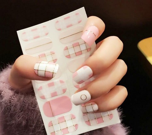14 PCS Nail Art Polish Strips Stickers Decals Cartoon Unicorn Christmas - Picture 11 of 12
