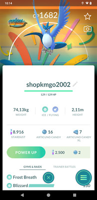 Non Shiny Articuno Special Delightful Days Background - Read description