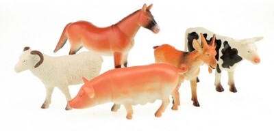 5er Set Bauernhoftiere Animal World Deluxe NEU