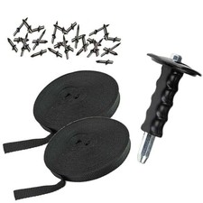 Fixpin Lochband Setzeisen Montage-Set | 200 Fixpin 30 m Gewebeband