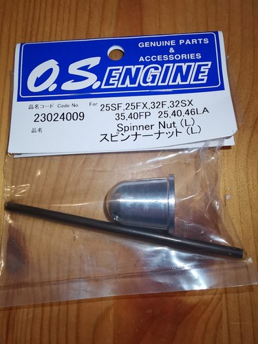 OS Engines Spinner Nut 25SF/FX 32SF/SX 35/40FP/LA - 1/4 UNF Long X-OS23024009