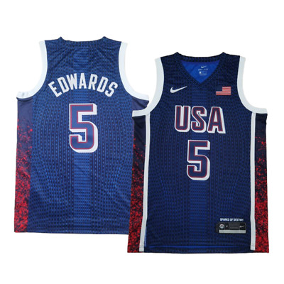 Anthony Edwards Blue Jer Youth Stitched NWT