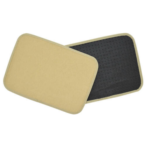 Light Beige Tan Cream Car Floor Mats Liner Pads Utility Mat Standard Fit 4pc Set - Picture 5 of 9