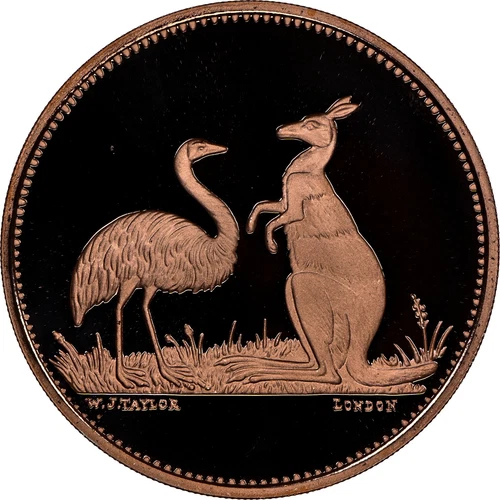 COOK ISLANDS $1 2005 Copper Plated Silver 1oz NGC PF69 'Advance Australia Penny'