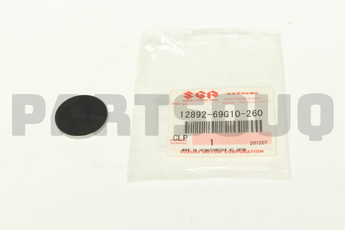 1289269G10260 Genuine Suzuki SHIM,TAPPET,T:2.600 12892-69G10-260