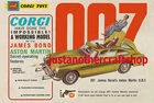 Corgi Toys 261 James Bond Aston Martin DB5 Vintage Poster Advert Sign Leaflet