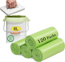 120 Counts Mini Garbage Bags, 1.2 Gallon Small Compostable Trash Bags Heavy Duty