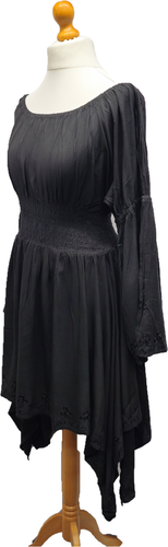 Tunic Blouse Long Sleeve Medieval Renaissance Slimming One Size 8 10 12 16 18 20 - Picture 16 of 44