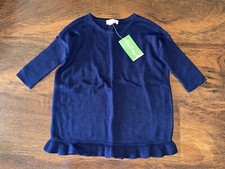 Lilly Pulitzer Girl SMALL 4-5 True NAVY TIERNEIGH SWEATER Mini Pullover NWT