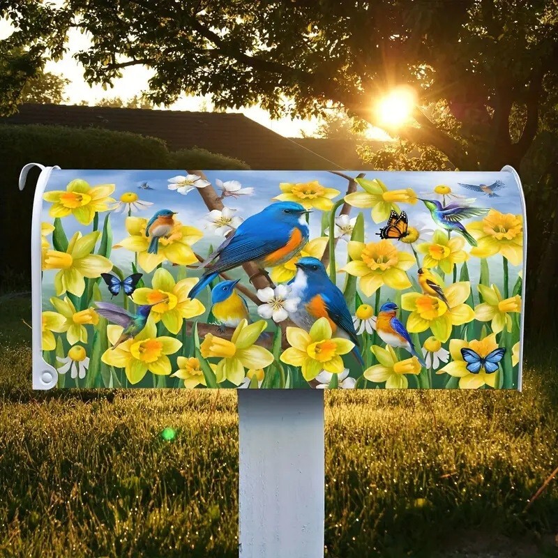 Mailbox Cover Wrap Flowers Birds Mailbox Protector Decoration Gift eBay