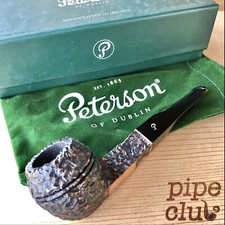 Peterson Aran Rusticated Bulldog (150) Fishtail Tobacco Pipe - New
