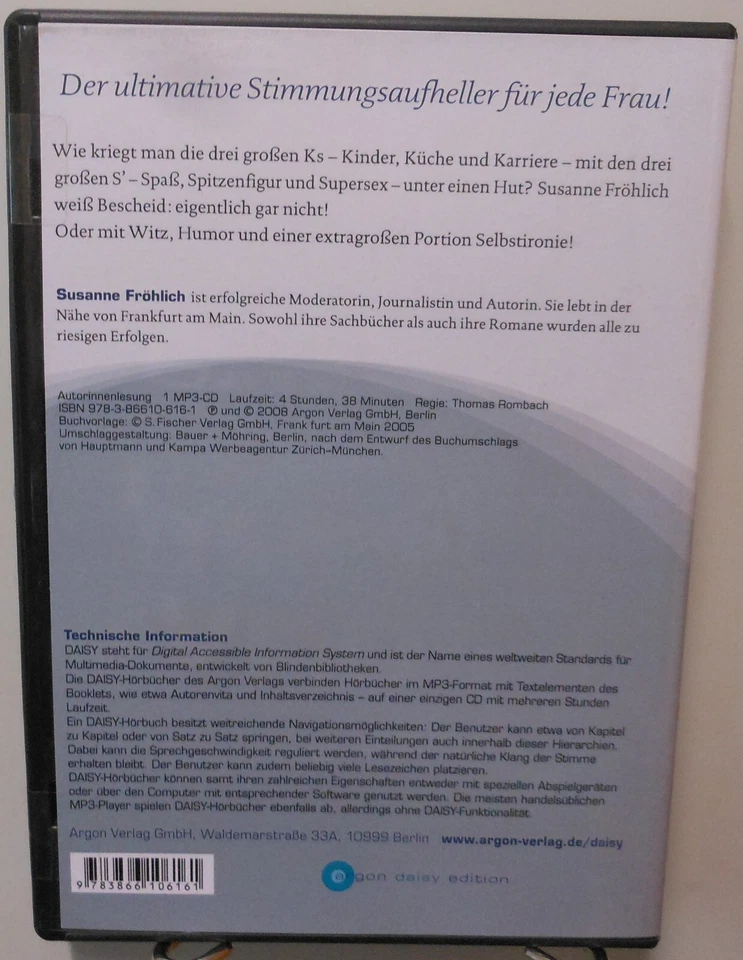 Hörbuch Familienpackung Susanne Fröhlich Witz Humor MP3 CD DAISY Edition #T1473 - Bild 2 von 4