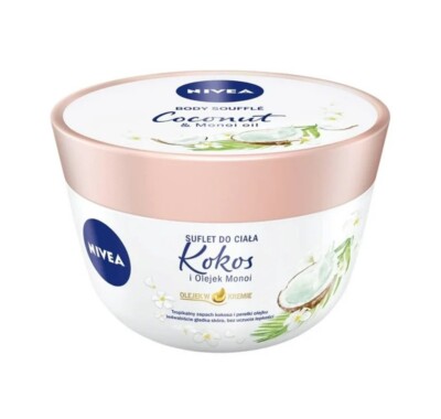 Nivea Body Cream Soufflé Cherry Coconut & Monoi Oil Moisturizer, 6.8 oz.