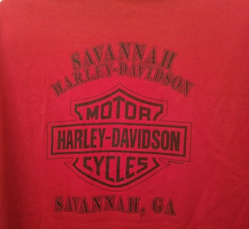Vintage 2004 Harley Davidson Savannah Ga Holoubek Pocket T Shirt XL Made in USA - Picture 4 of 9