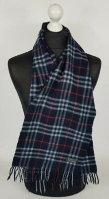 navy burberry scarf