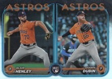 BLAIR HENLEY SHAWN DUBIN TOPPS UPDATE ROOKIE RAINBOW FOIL RC ASTROS #US252 2024