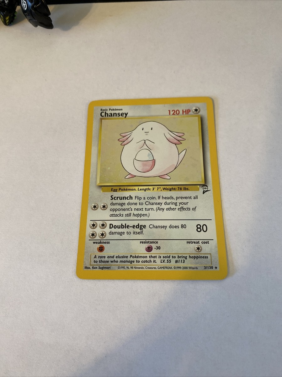 ポケモンカードゲーム Chansey holo rare wotc pokemon card Chansey Holo Rare - Base Set 2 3/130 - WOTC Vintage Pokemon