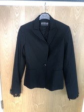 Vintage Morgan De Toi Black Blazer Jacket Y2k Extra Small Xs Lace Buttons