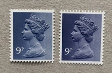 MACHIN 1978 2 x 9p Deep violet SG X883 SHADES ex folded booklets NHM