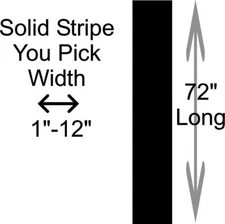 Solid Racing Stripe, Various Widths Vinyl Decal for Cars, Trucks, Autos RV's etc