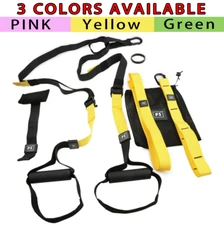 Suspension Straps Trainer Hanging Belt Resistance Pull Rope Home Gym Workout Set