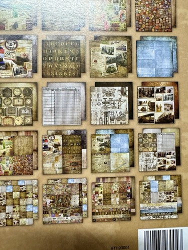 Tim Holtz Idea-Ology *DESTINATIONS PAPER STASH* 12x12 RETIRED 2014 *36 Sheets* - Picture 6 of 6