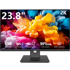 23.8" 2K QHD Gaming Monitor 100Hz IPS HDR FreeSync 2ms – Built‑In Speakers