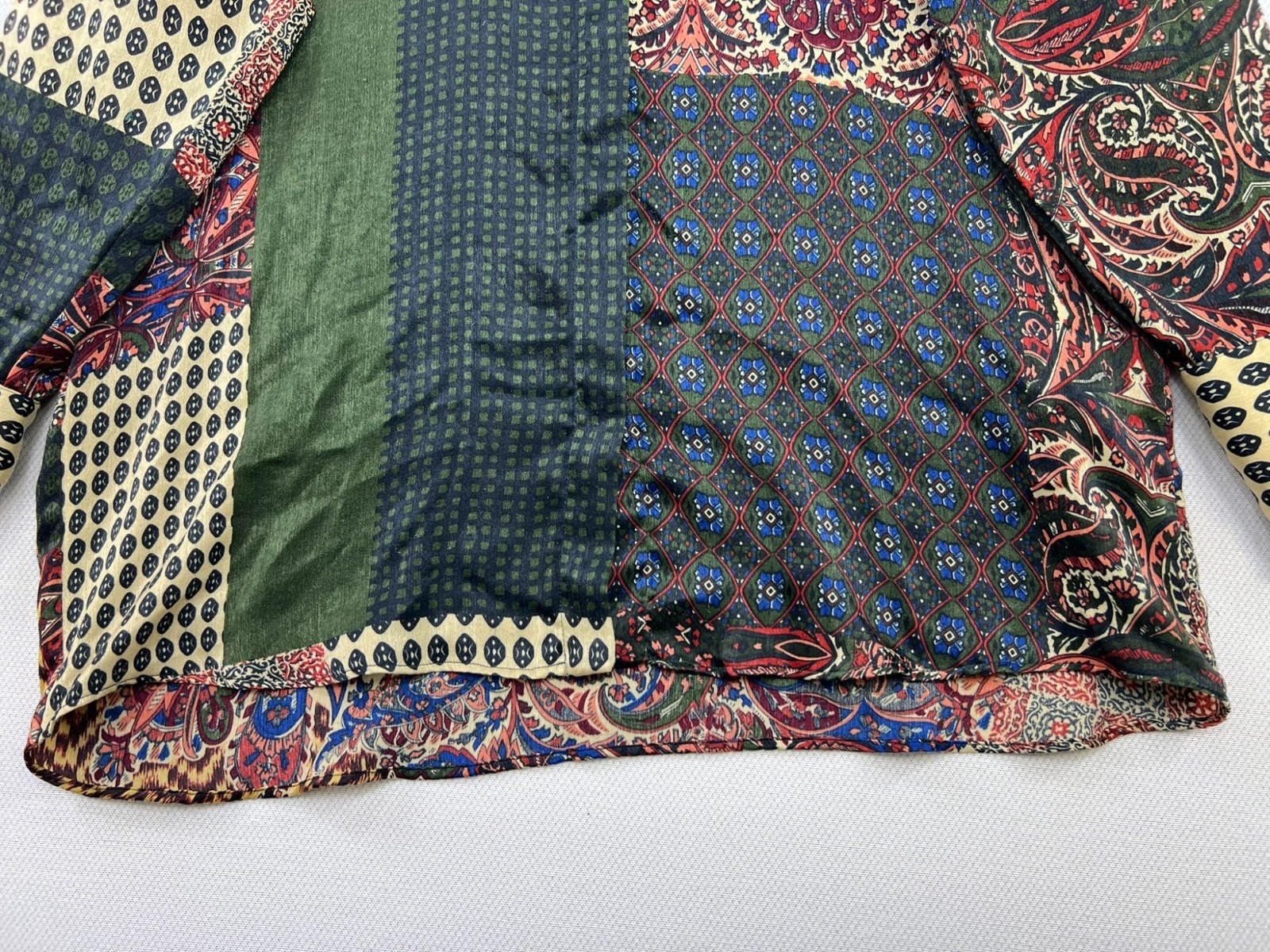 Zara Basic Womens Button Front Boho Blouse Long S… - image 7