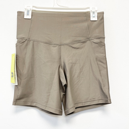 All In Motion Womens Effortless Support High Rise Bike Shorts 6" Taupe Size M - Bild 2 von 8