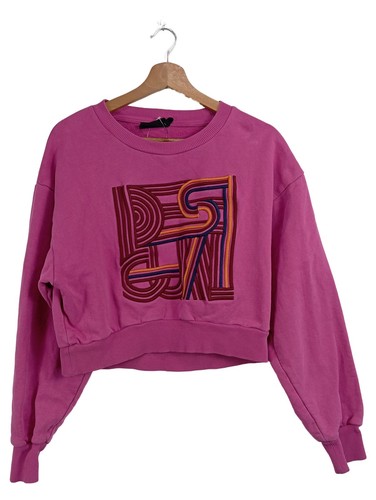 Sweat Oversize Vintage Vert Moyen Femme, Taille M UK 14, Coton, Look Décontracté