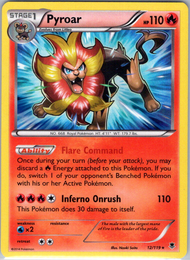 Pyroar 12/119 XY - Phantom Forces Holo Rare 2014 NM