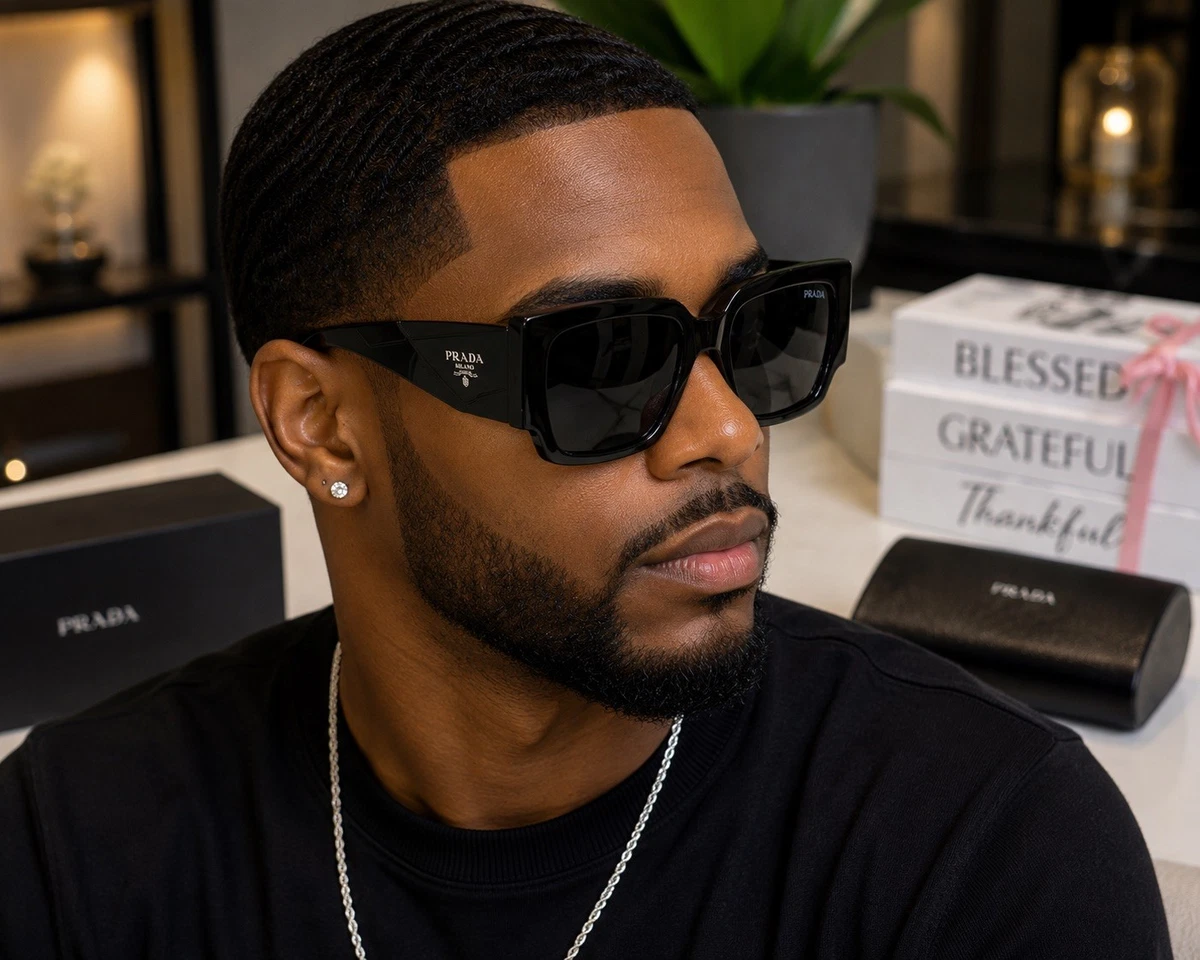 PRADA Black Anti-Reflective Sunglasses for Men for sale | eBay