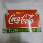FOUNTAIN SERVICE 30 X 18 INCHES PORCELAIN ENAMEL SIGN