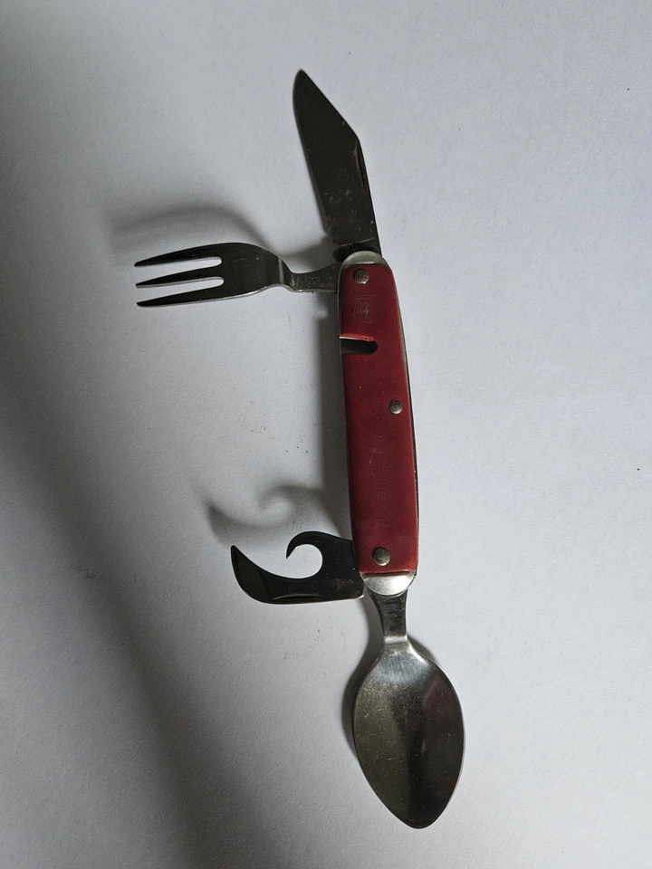 Vintage Colonial Prov USA Camper Pocket Knife Camping Hobo Spoon Fork Opener - Image 2 of 4