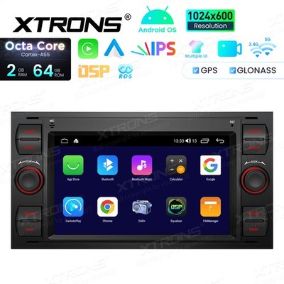 7'' Autoradio Android 14 8-Kern 64GB GPS Navi CarPlay IPS Für Ford Focus II C-Max