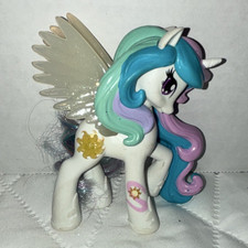My Little Pony Princess Celestia White Alicorn Horse Figure Wings Plastic