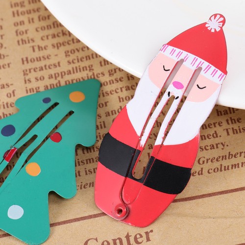 8 Piezas Pinzas de Pelo Estampado Navidad Bebé Niño para Niños Niñas Accesorios - Imagen 2 de 12