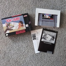 TOM AND JERRY  SNES SUPER NINTENDO COMPLETE IN BOX W REG & INSERTS -Tested