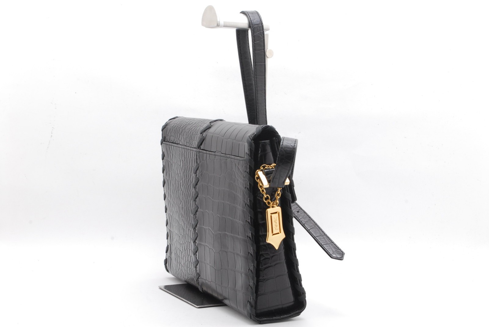 Borsa a tracolla Yves Saint Laurent pelle vintage nera YSL autentica #616