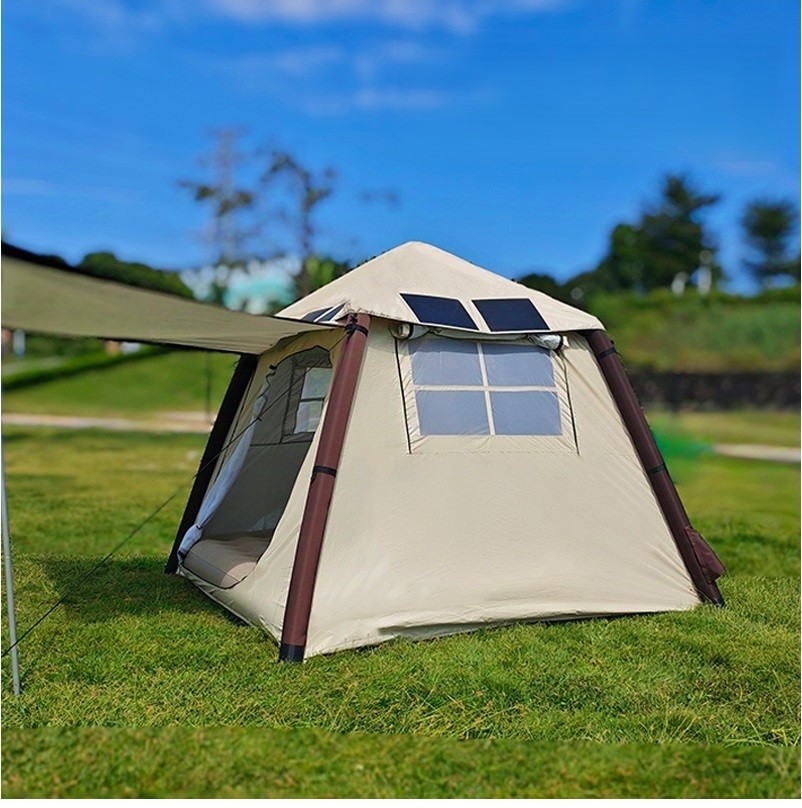 Tente solaire Platinet 52W autonome pour charger vos appareils en camping
