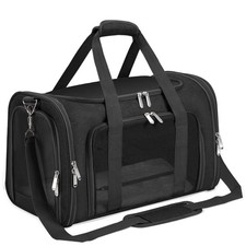 Soft-Sided Cat/Dog/Pet Carrier, Collapsible Pets Travel Carriers for Big Cats...