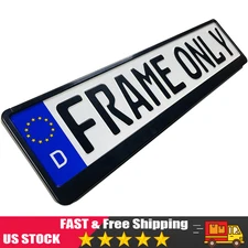 Euro License Plate Tag Holder Mounting Adapter Bumper Frame Bracket Universal