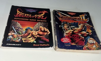 Breath of Fire I & II Authorized Game Secrets Guide Book Set Squaresoft Rare